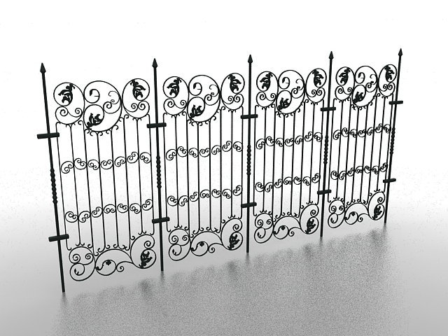 Cast Iron Garden Fence 3d Model 3ds Max Files Free Download CadNav
