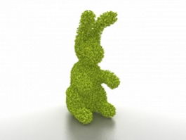 Topiary rabbit 3d model preview