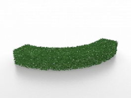 Curved box hedge 3d preview