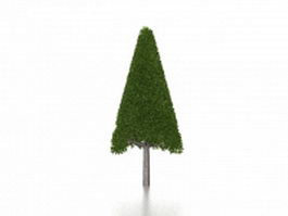 Cone topiary tree 3d model preview