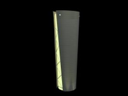 Outdoor pillar with lights 3d model preview