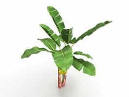 Banana tree plant 3d model preview