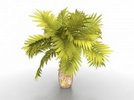 Coconut palm tree 3d model preview