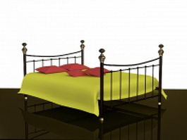 Brass bed 3d preview