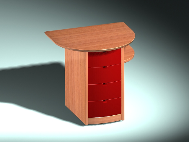 Bedside cabinet furniture 3d rendering