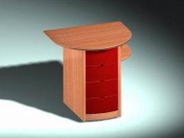 Bedside cabinet furniture 3d model preview