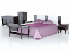 Bedroom furniture sets 3d preview