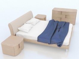 Rustic bedroom furniture sets 3d model preview