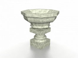 Antique stone urn 3d model preview