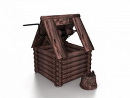Old wishing well 3d model preview