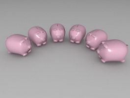 Piggy bank 3d model preview