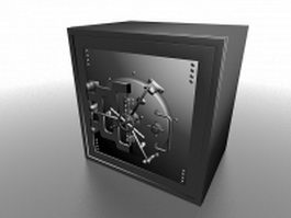 Steel safe bank 3d preview