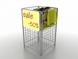 Store promotion display basket 3d model preview