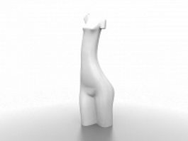 Half mannequin torso 3d model preview