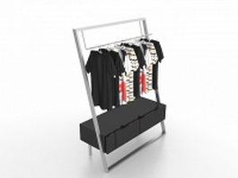 Clothing display rack 3d model preview