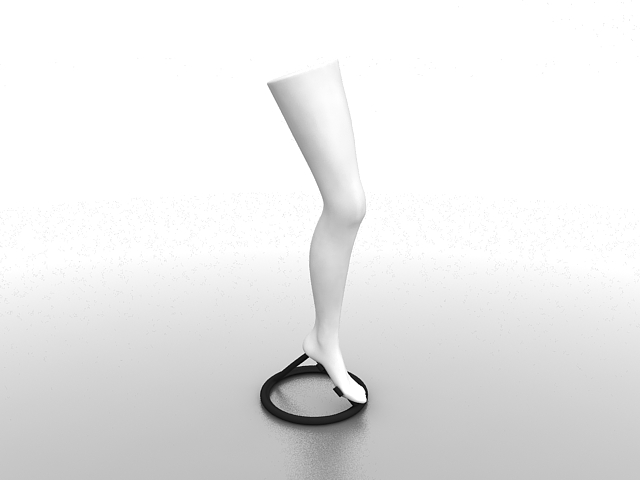 Mannequin leg forms 3d rendering