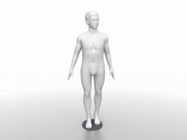 Male mannequin 3d model preview