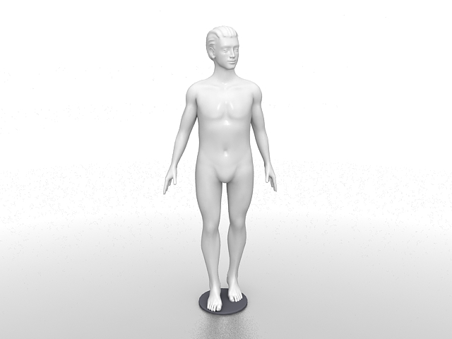 Male mannequin 3d rendering