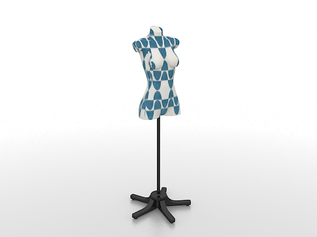 Dress form mannequin 3d rendering