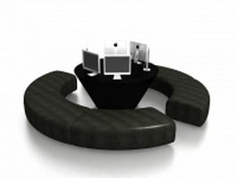 Apple computer display table 3d model preview