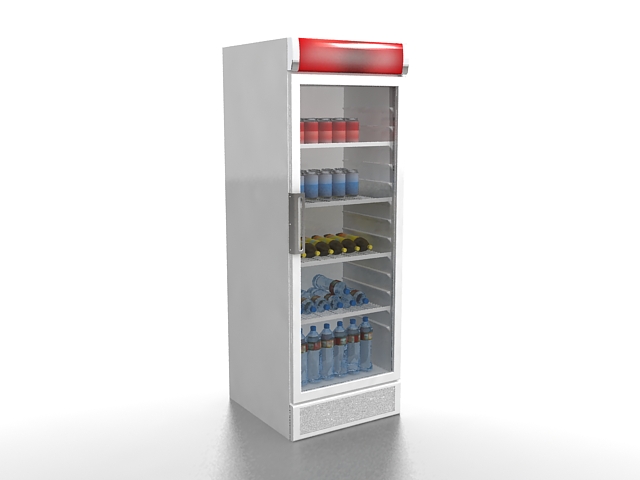 Drink fridge 3d rendering
