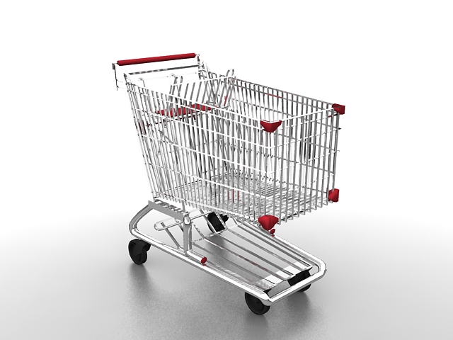 Grocery shopping cart 3d model 3ds max files free download