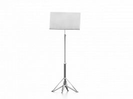 Metal sign stand 3d model preview
