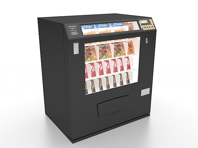 Mini snack machine 3d rendering