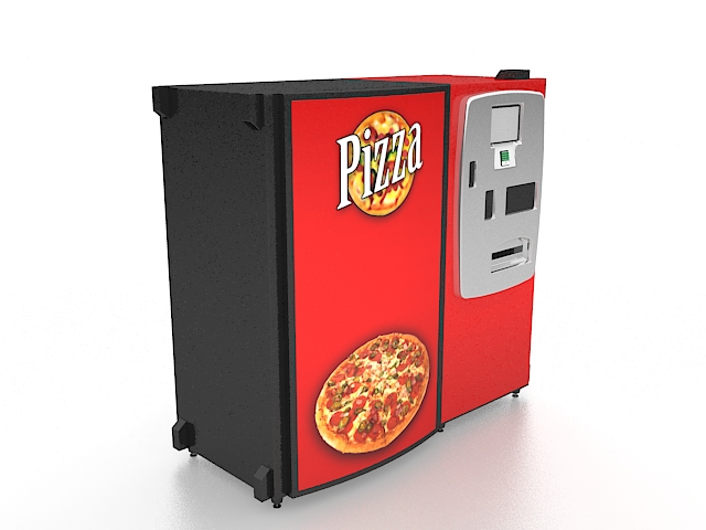 Pizza vending machine 3d rendering