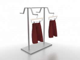 Clothing display rack 3d model preview