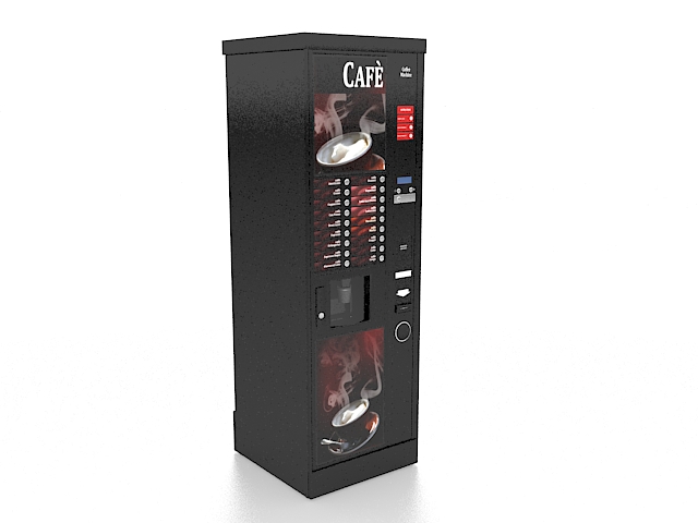 Cafe vending machine 3d rendering