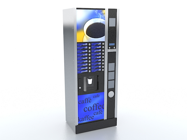 Coffee vending machine 3d rendering