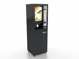 Coin operated coffee vending machine 3d model preview