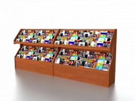 Book store magazine racks 3d model preview