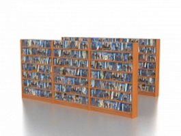 CD DVD storage racks 3d model preview