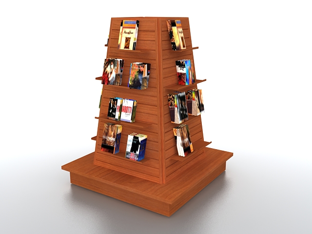 Book sale display tower 3d rendering