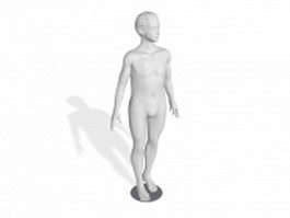 Muscular male mannequin 3d model preview