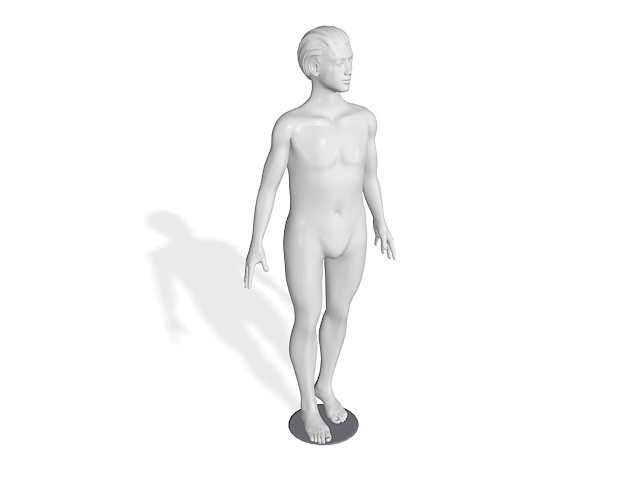 Muscular male mannequin 3d rendering