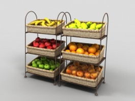 Fruit display stand 3d model preview