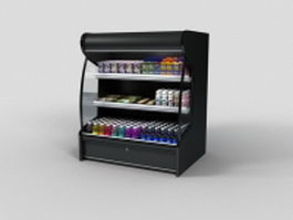Open refrigerated display cases 3d model preview