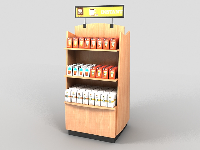 Grocery store product display stand 3d model 3ds max files