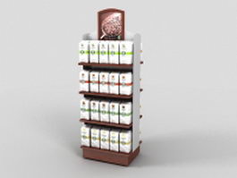 Coffee beverages display rack 3d preview