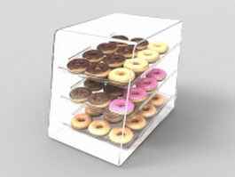 Donuts display case 3d preview