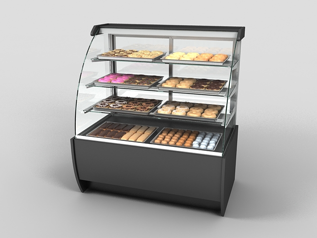 Bakery display case 3d rendering