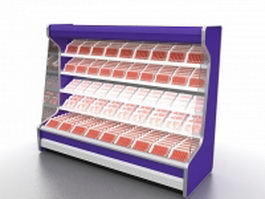 Fresh meat display refrigerator 3d preview