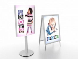 Advertising display stands 3d preview