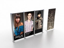 Roll up display banners 3d preview