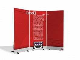 Exhibition display board 3d preview