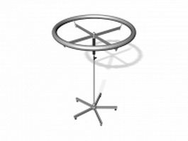 Round rotating clothes rack 3d preview