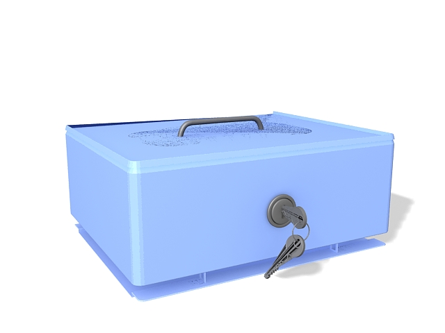 Cash box 3d rendering